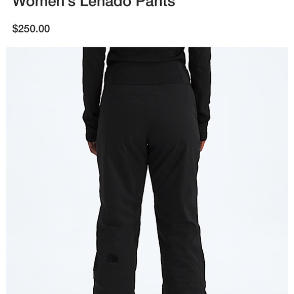 The North Face Women's Black Lenado Insulated Ski pants - 30” inseam & worn 1x - Picture 2 of 7